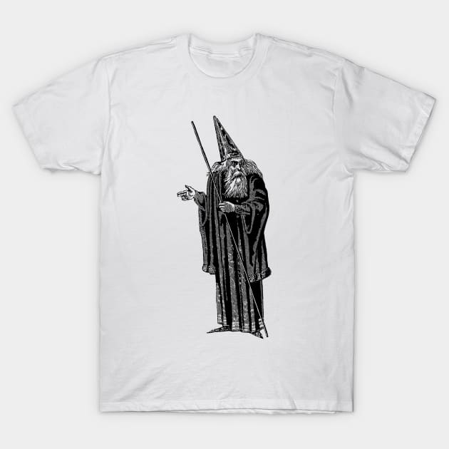 Old Wizard Vintage Design T-Shirt by penandinkdesign@hotmail.com